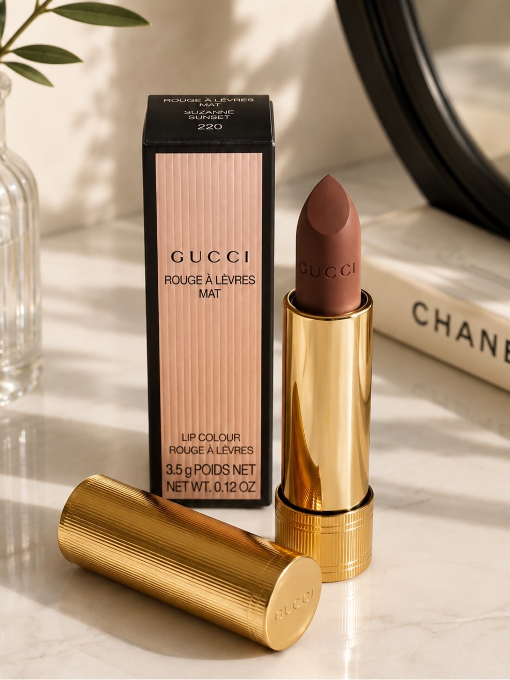 Gucci Rouge à Lèvres Mat Lipstick - Suzanne Sunset 220 (Brown Nude)